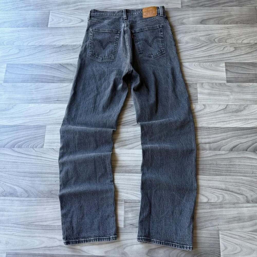 Levi's Ribcage Straight Womens Jeans Black Size 28